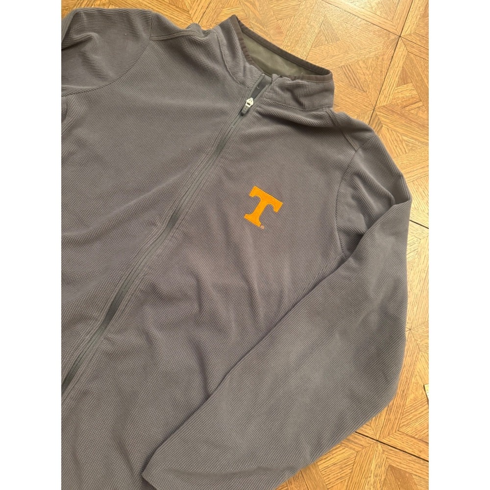 Antigua Tennessee Volunteers Womens XL Full Zip Jacket Grey Waffle Knit UT Vols7